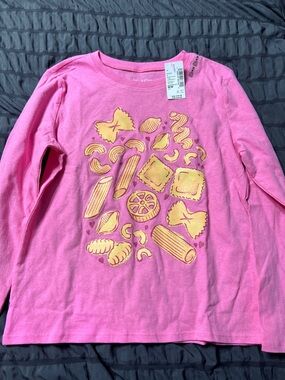 Children’s place Pink Long-Sleeve Pasta Print Tee